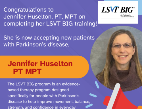 Jennifer is now LSVT BIG Certified-Congratulations